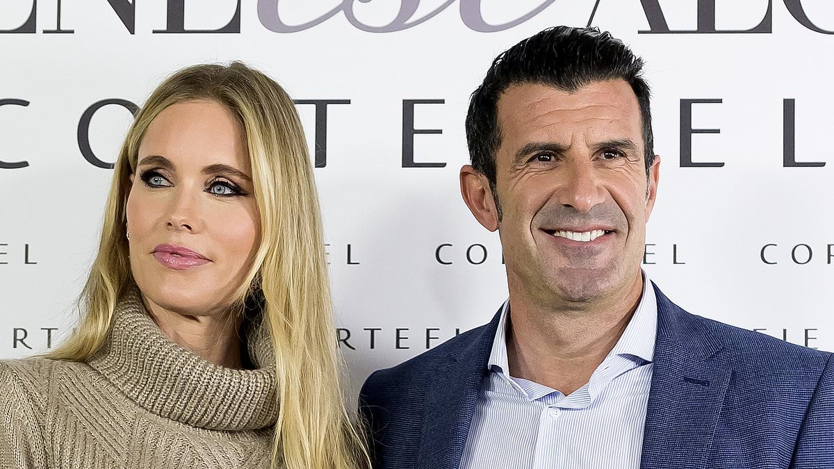 Luis Figo 'is living apart from Swedish former model wife' after 'leaving family home' before solo appearance at prestigious Laureus Awards