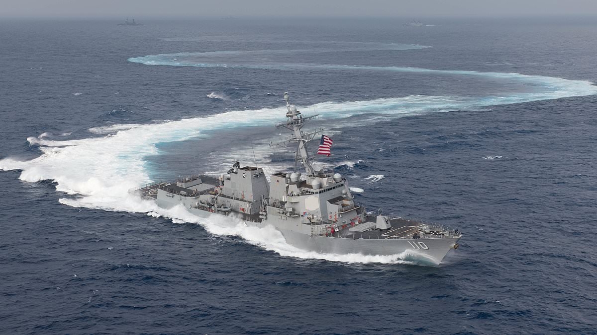 China steps up its war of words after branding US and Japanese destroyers 'enemy vessels' - as fears mount PLA will carry out D-Day style invasion of Taiwan after months of war games