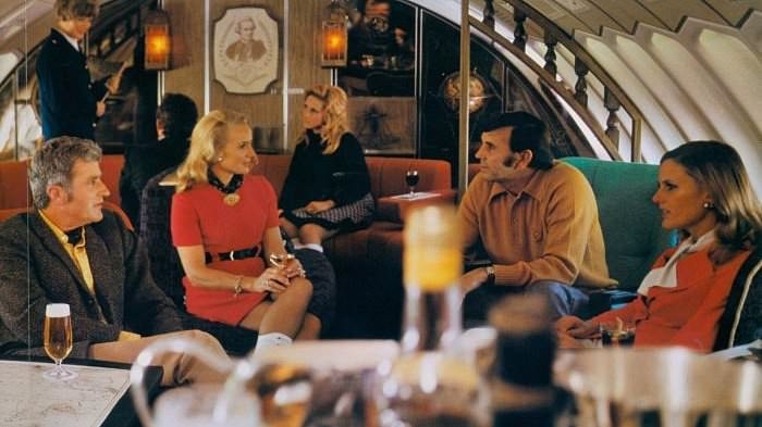 Incredible photos show how planes were once luxury playgrounds that even included dancefloors