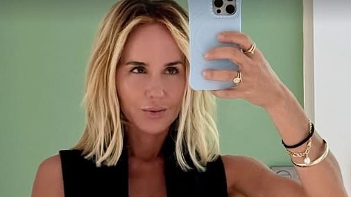 Pip Edwards SIZZLES in a daring black dress as the P.E Nation founder celebrates her 45th birthday