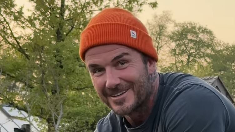 David Beckham cheekily quips his wife Victoria helped herself to his prized vegetables as he gave fans a glimpse of his homegrown produce