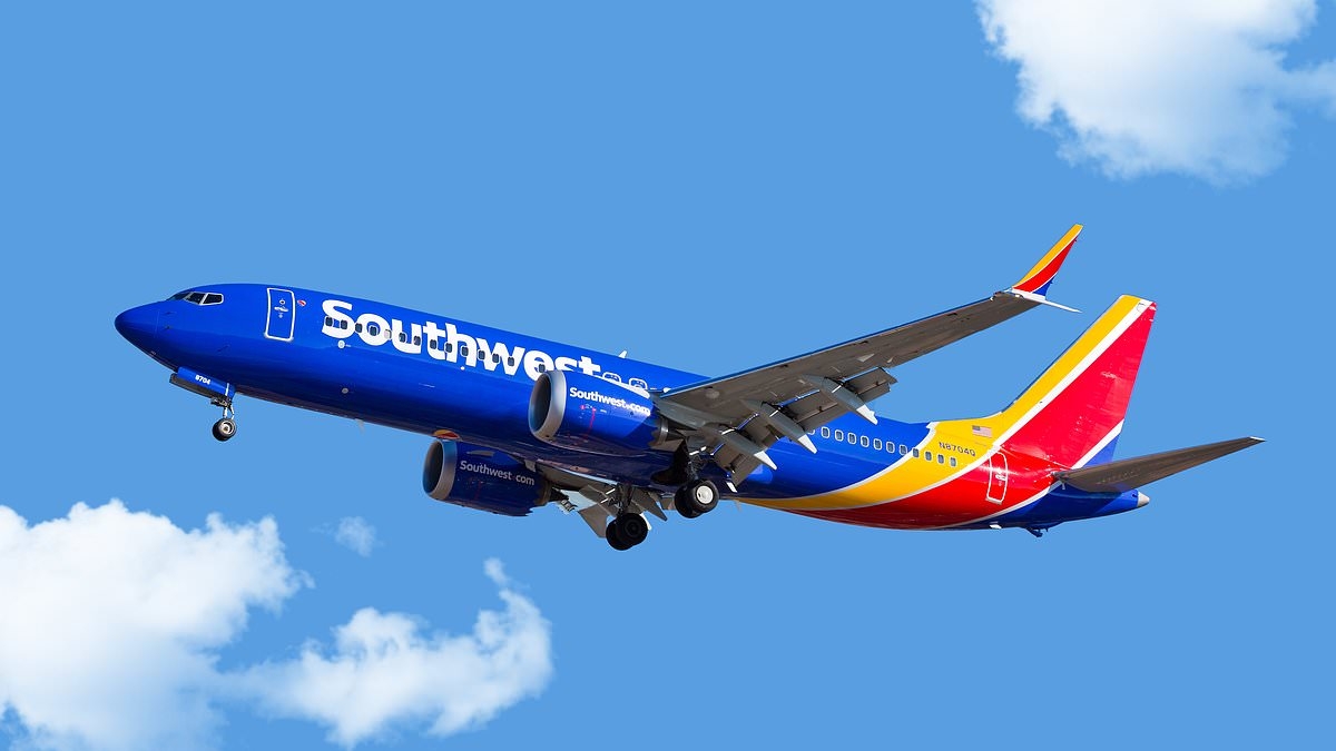 Chaos as female Southwest Airlines passenger strips naked and commits disgusting act