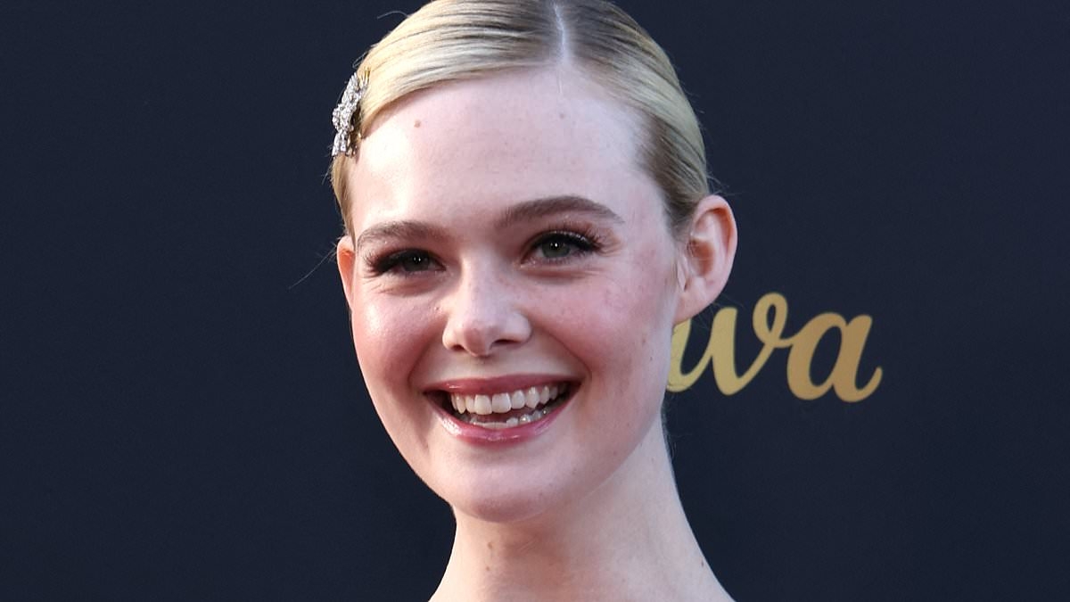 Elle Fanning stuns in an embellished peach dress as she is joined by host of A-listers at film awards
