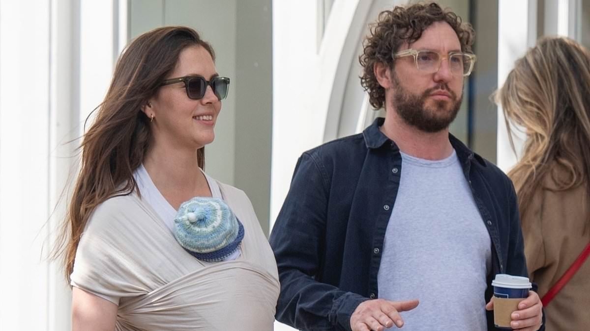 Seann Walsh is seen for the first time in public with his newborn Casper and partner Grace Adderley - after keeping pregnancy a secret