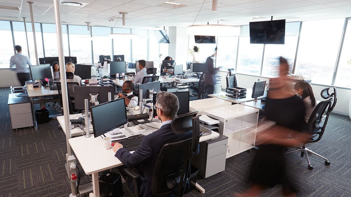 Silence in the office! Bosses redesign workplaces in desperate effort to tempt staff back - because they can't cope with noise after so long WFH