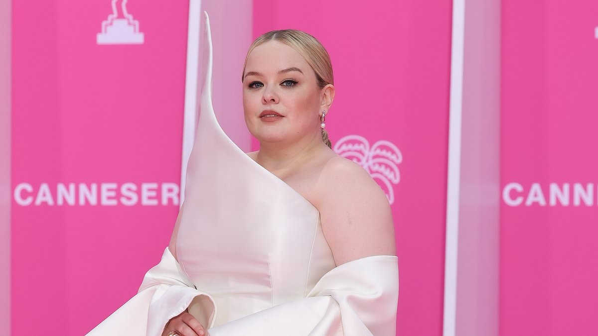 Nicola Coughlan wears quirky structured gown with pointed corset as she receives award at Canneseries Festival