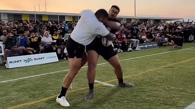Footy star George Burgess joins bizarre and very violent new Aussie sport that's been slammed by top brain doctor
