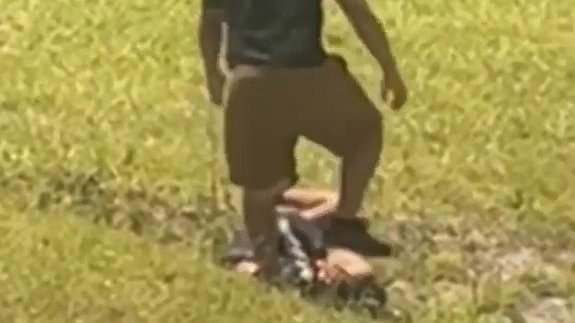 Boy, 13, filmed being taught very painful lesson after he hurled Play-Doh at strangers' cars
