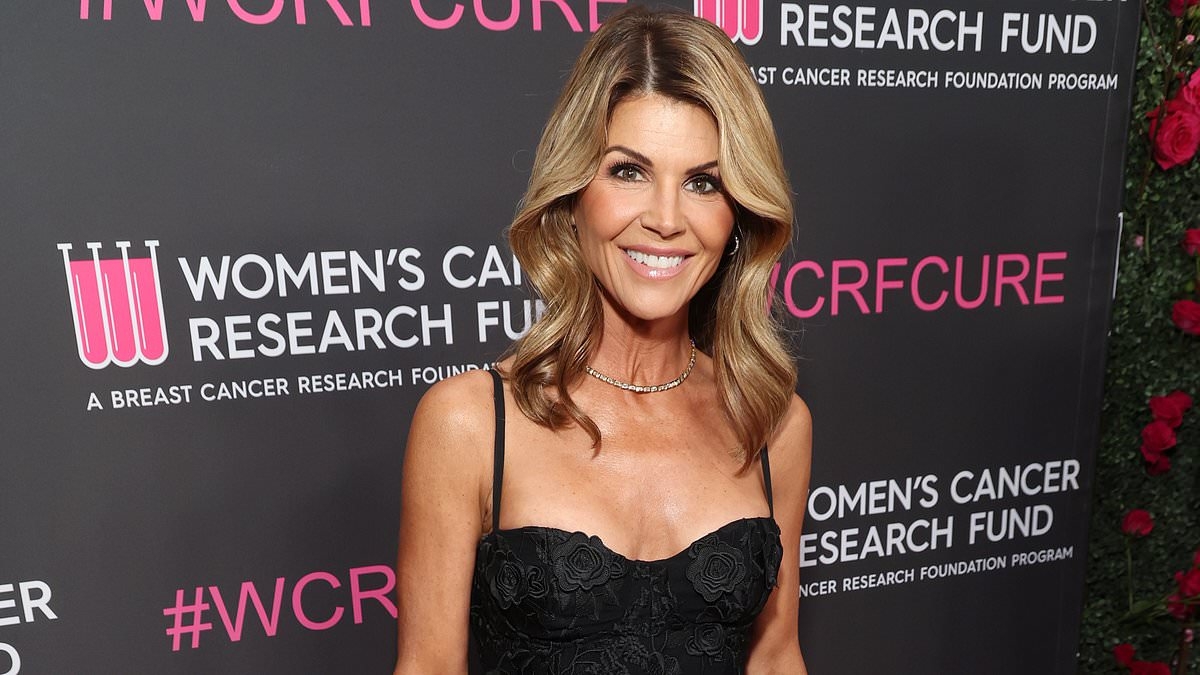 Lori Loughlin, 60, flashes the flesh as she hits event without her husband... over 4 years after prison ordeal