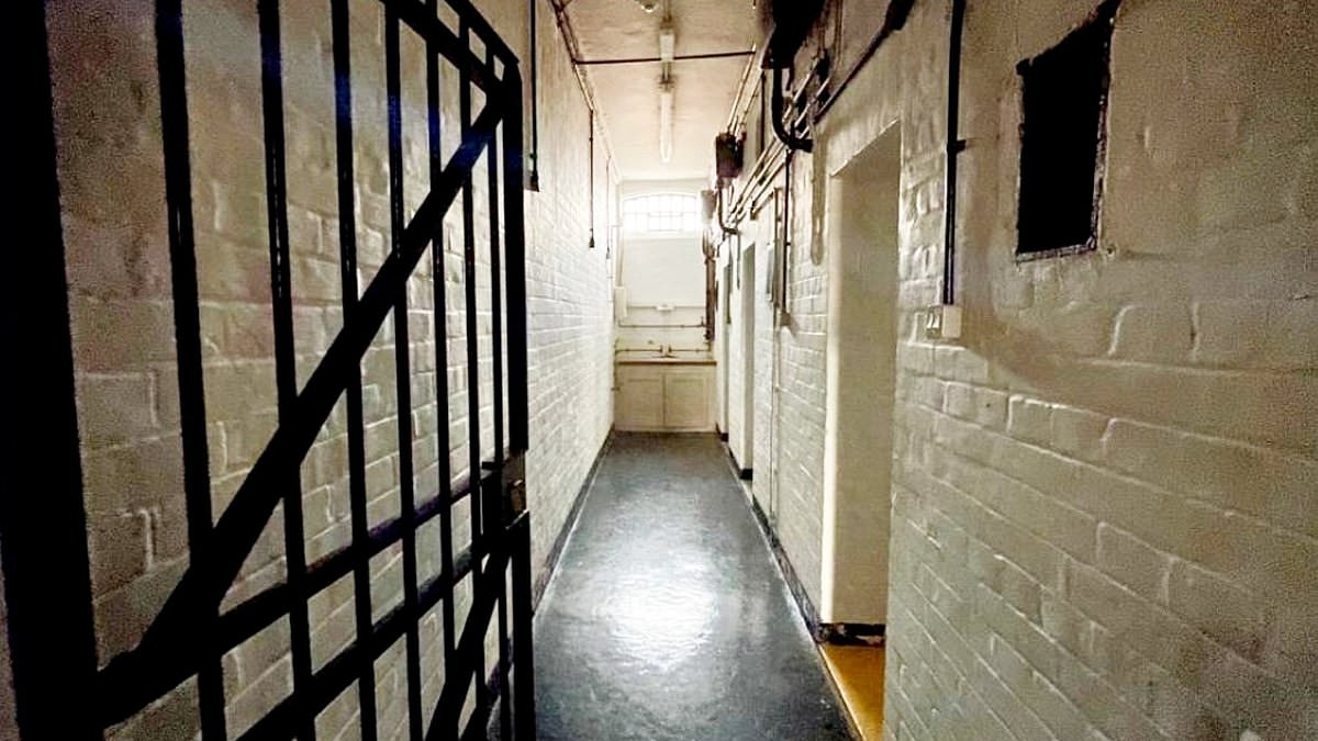A real steal! Former police station is up for sale for £1.2million - and it comes with its own cells