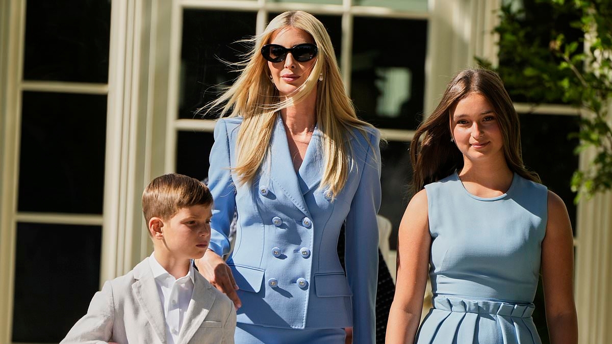Ivanka Trump gushes over son Theo, 8, as he plays the White House piano for grandfather Donald