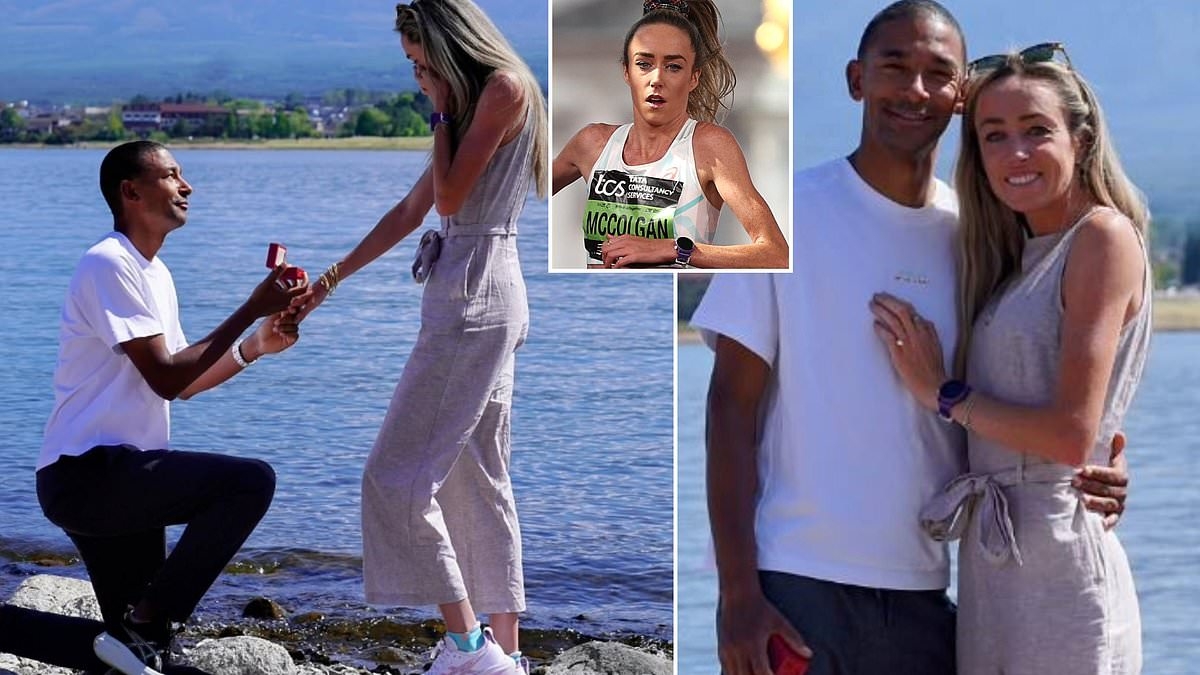 Eilish McColgan announces engagement with photos of fiancé Michael Rimmer proposing at Mount Fuji