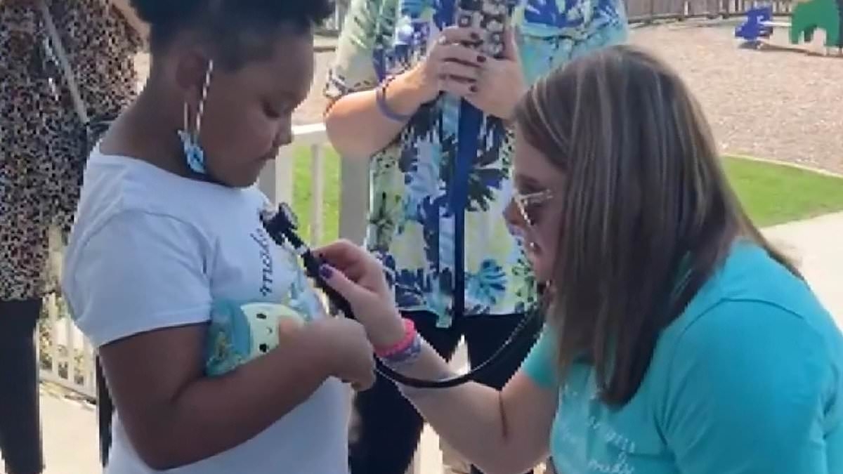 Mom listens to late daughter's heart beat after little girl died in ATV crash and donated it to another child