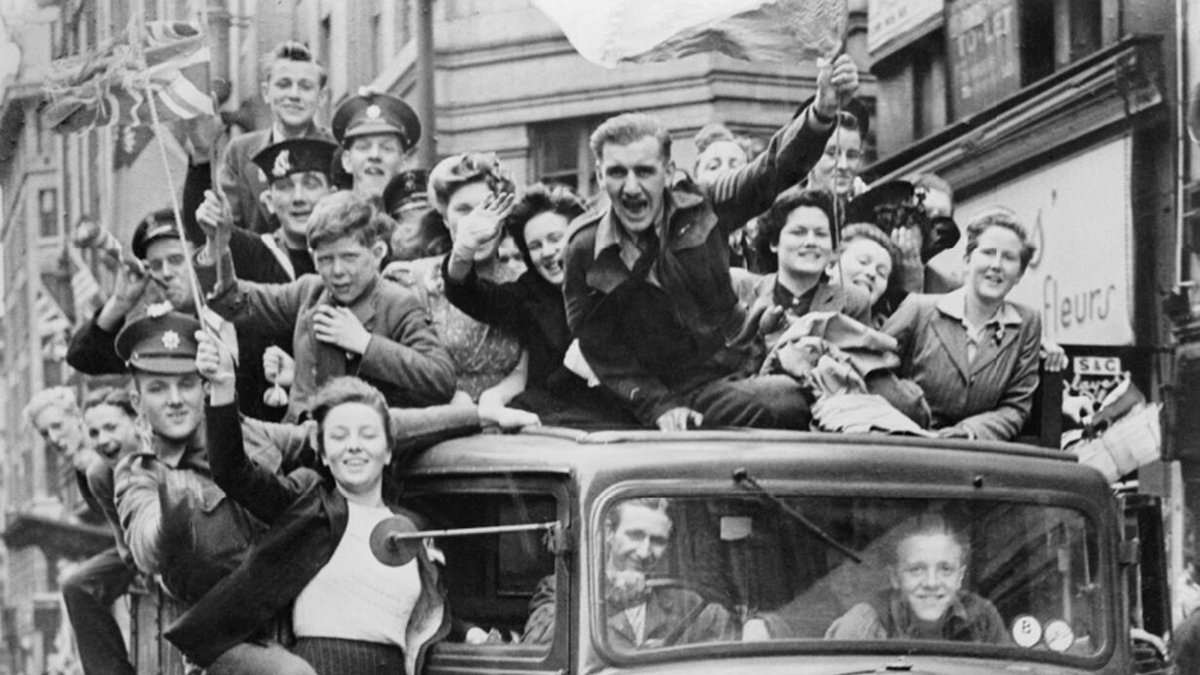From raucous street celebrations to those waiting to hear if loved ones had survived - the story of VE Day through the eyes of ordinary Britons