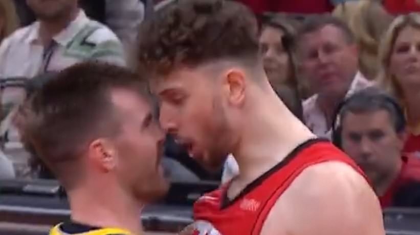 BREAKING NEWS Warriors star Pat Spencer headbutts opponent in wild scenes... before being congratulated by Draymond Green