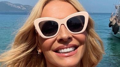Tess Daly, 56, dazzles in pink swimsuit and golden two-piece after jetting off to Turkey to model her new collection