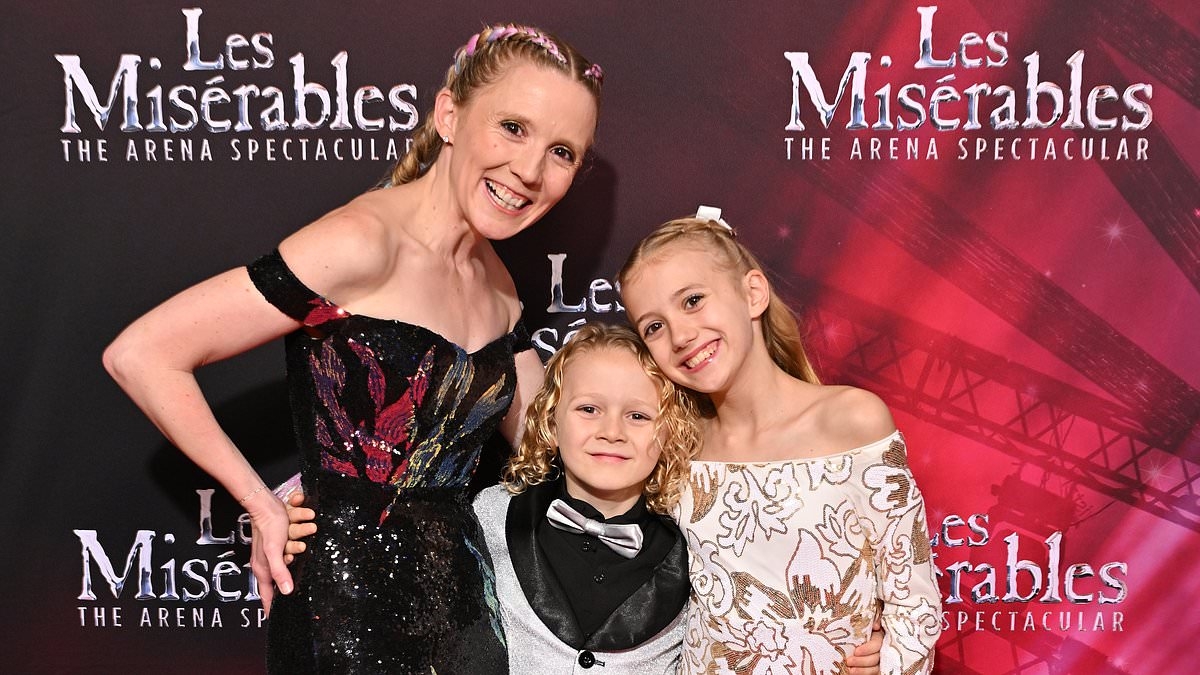 Strawberry Kisses singer Nikki Webster steps out with her lookalike actress daughter Skylah at Les Miserables premiere in Sydney
