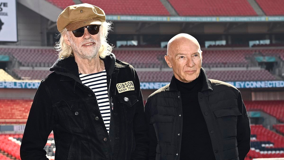Bob Geldof and Midge Ure reunite at Wembley Stadium for Live Aid: The Musical casting call as they prepare to celebrate 40 years since iconic concerts raised £150 million for famine relief