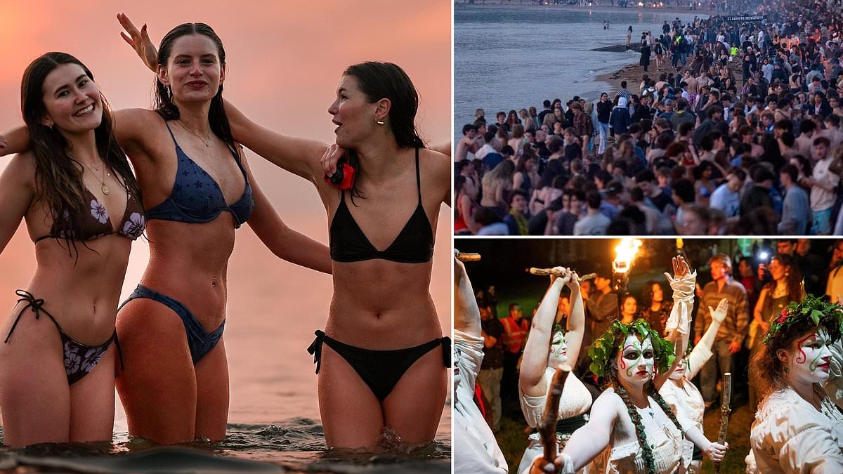 Chilly test of nerve as St Andrews students take their traditional May Day dip