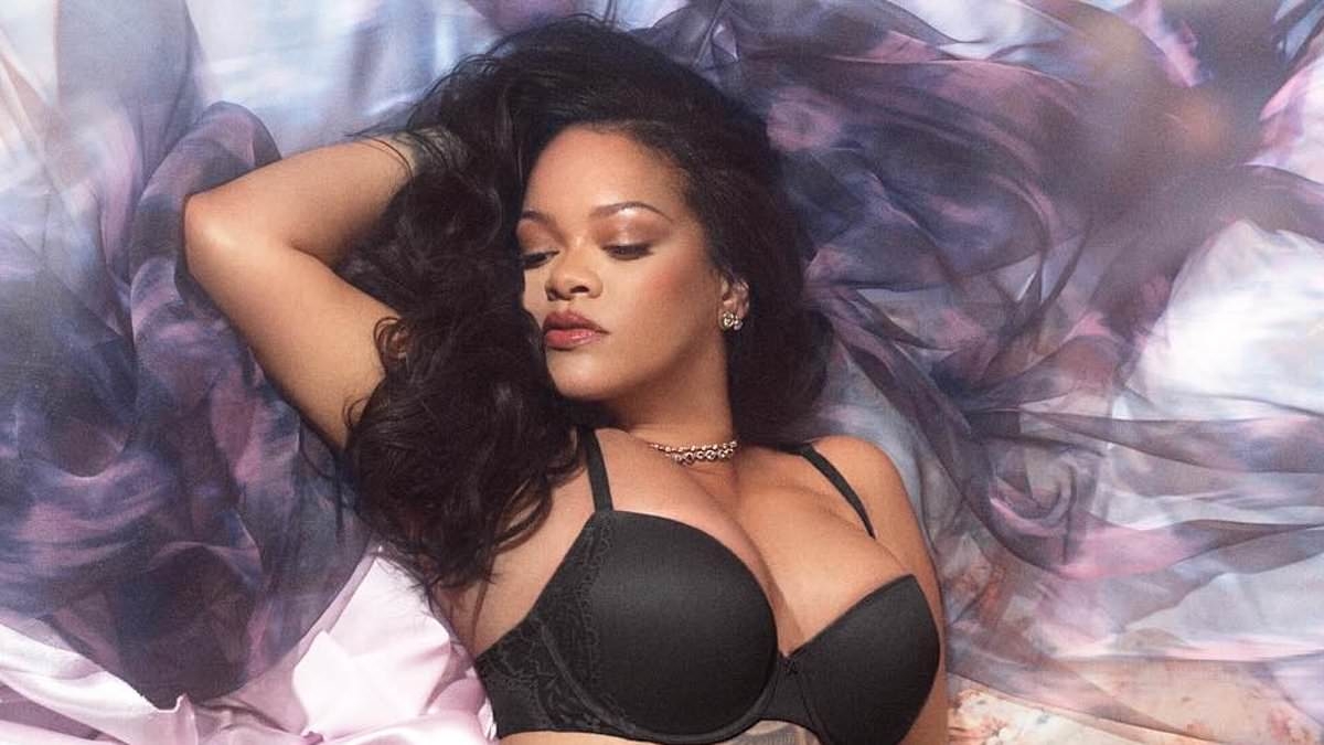 Rihanna shows off her curves as she continues to fuel fan speculation she's pregnant with third child