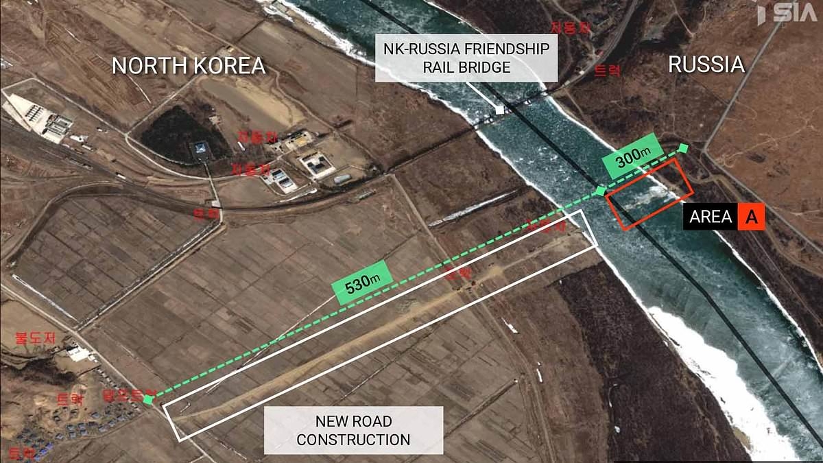 Russia and North Korea begin building first road bridge linking the two countries