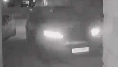 Moment car dealer sees his new £114,000 Range Rover stolen from his driveway - before police dogs track down thief