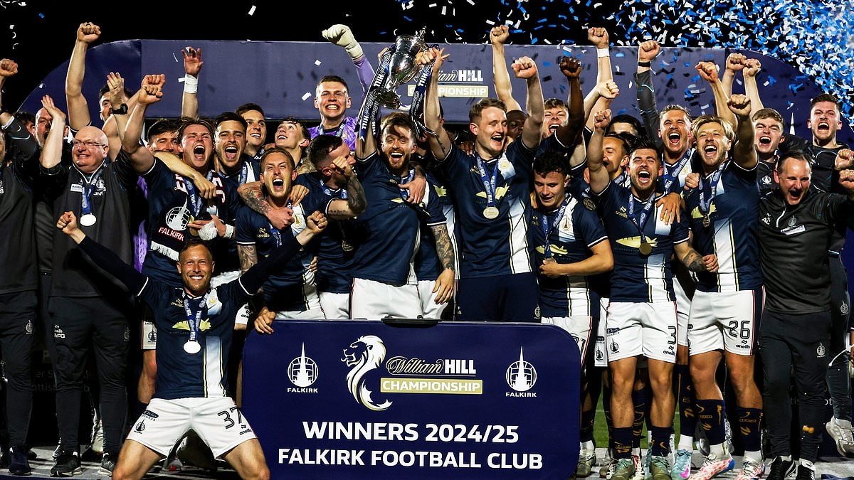 BATTLING BAIRNS! Falkirk come from behind to lift Championship title on a nail-biting final night ... and reach top flight for first time in 15 years!