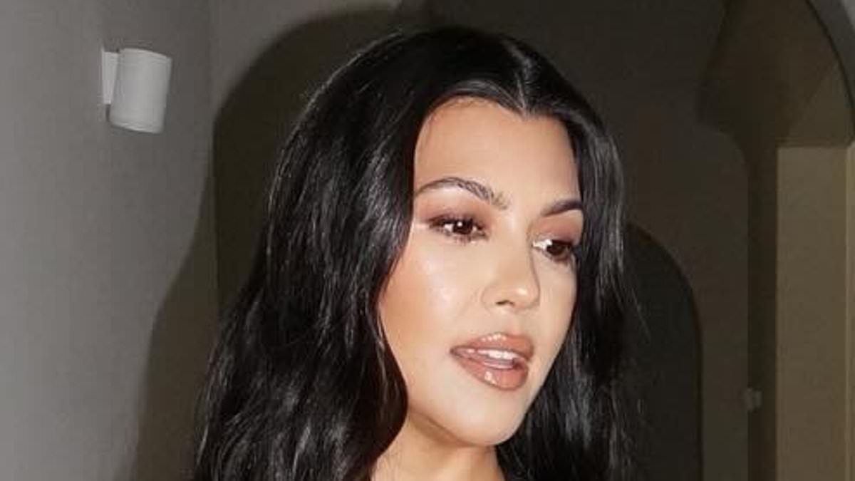 Kourtney Kardashian shows off her figure in VERY sheer ensemble at lavish $10M Calabasas home