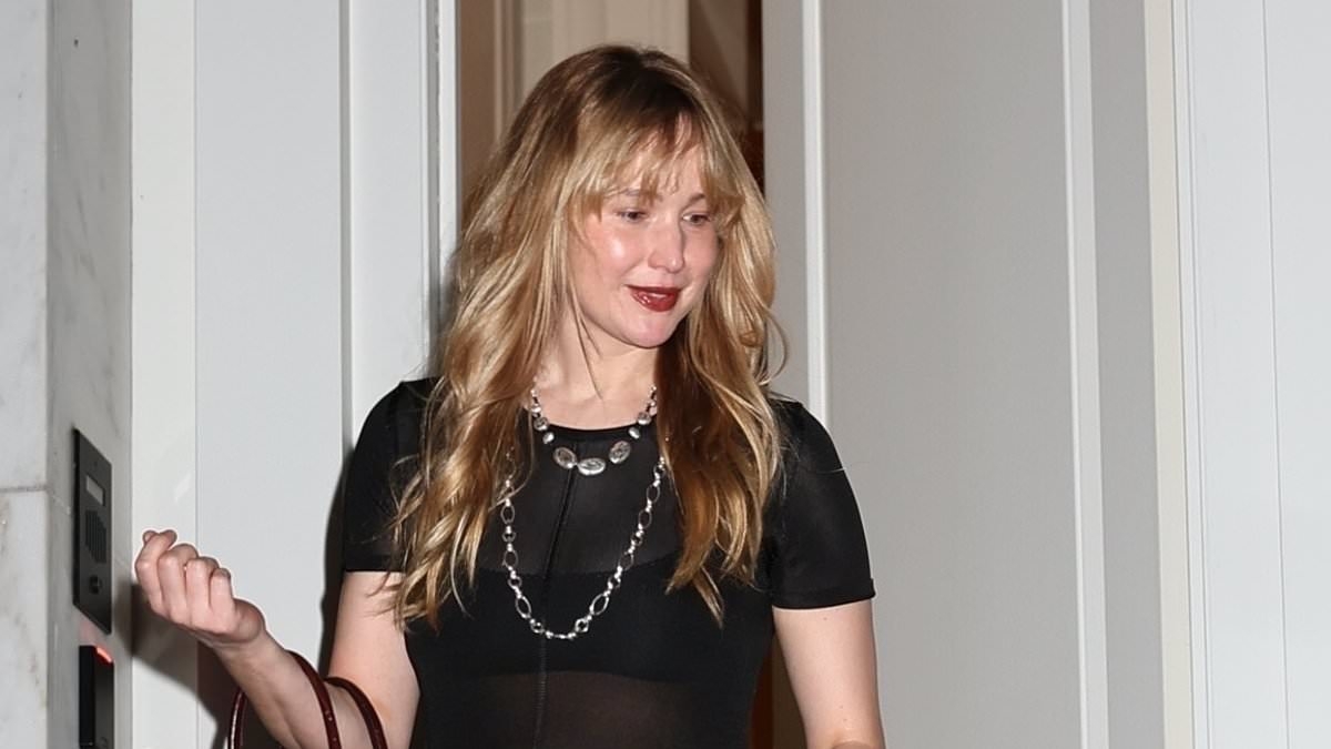 Jennifer Lawrence and Nicky Hilton cut elegant figures in chic black dresses as they leave a private fashion event ahead of the Met Gala