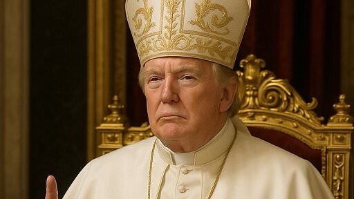 Donald Trump posts picture of HIMSELF as pope just a week after Francis' funeral - as cardinals gather to elect new leader of the Catholic Church