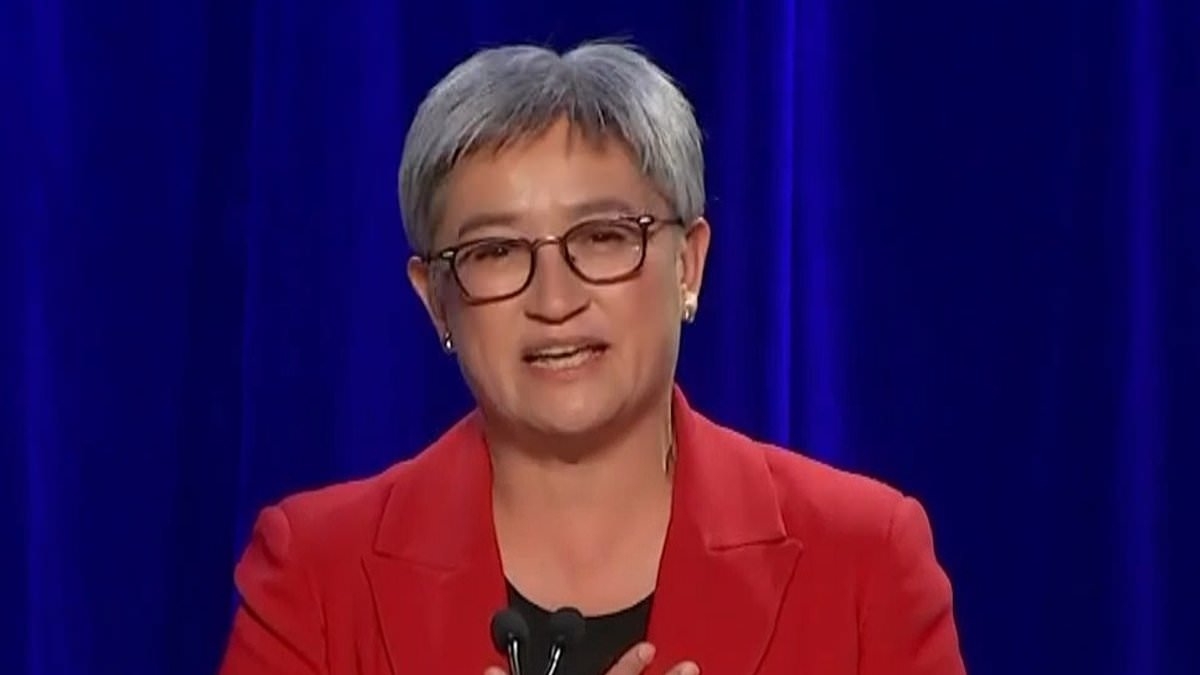Jubilant Penny Wong's cryptic swipe at her critics after her Voice gaffe almost derailed Albo's landslide election win