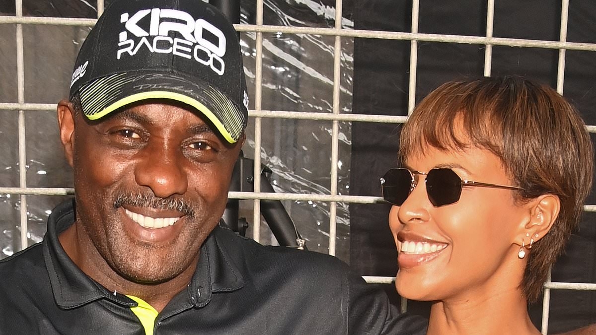 Idris Elba and his glamorous wife Sabrina put on a very loved-up display as they cosy up at the Monaco E-Prix