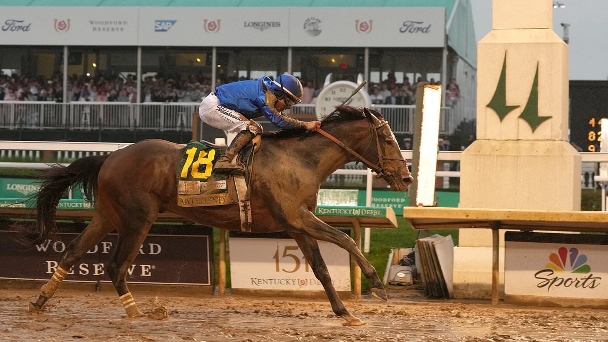 BREAKING NEWS Sovereignty wins 2025 Kentucky Derby in thrilling finish in sloppy conditions