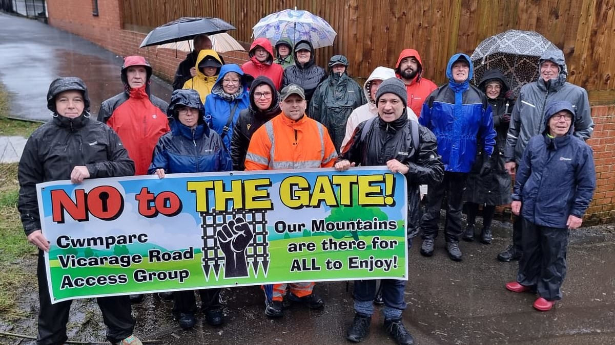 EXCLUSIVE Couple who built £10k electric gates to block access to footpath by their 11-bedroom 'Bond villain' mansion lose war against walkers