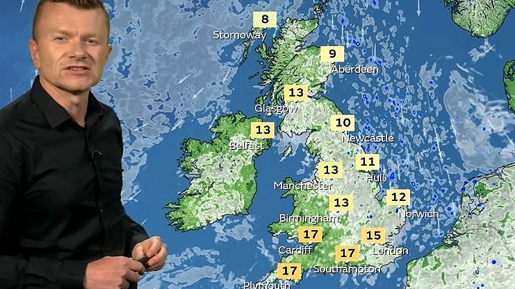 Weather map reveals where temperatures will plunge as Britain marks VE Day bringing balmy heatwave to an abrupt end