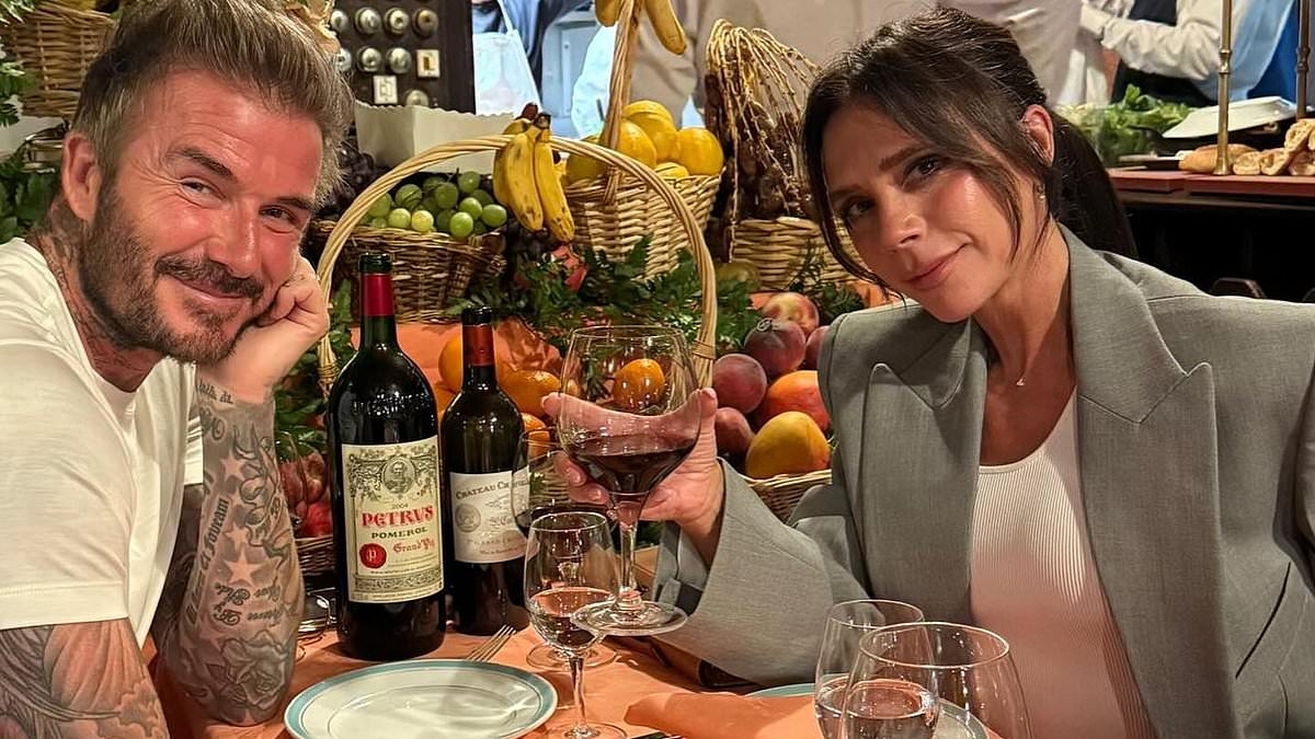 David Beckham's £6,000 birthday toast! Victoria flies her husband to his favourite vineyard to pop open his favourite, and very expensive, bottle of red during 50th celebrations
