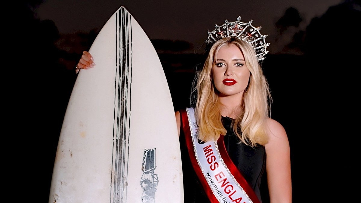 Miss England surfer, 24, says she can't train for the world championships because sewage was dumped in the sea off the Cornish coast