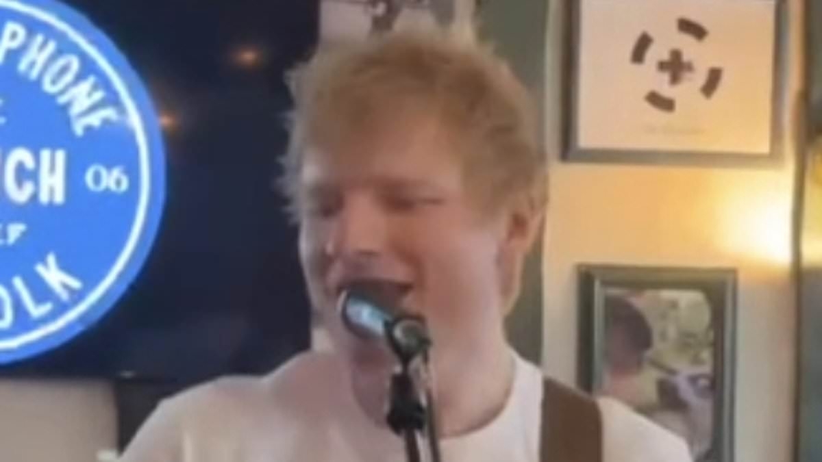 Ed Sheeran treats fans to surprise gig in his home county