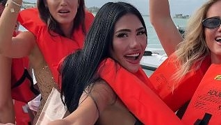 Shameless influencers slammed for taking selfies as luxury $4.5m Lamborghini yacht sunk in Miami
