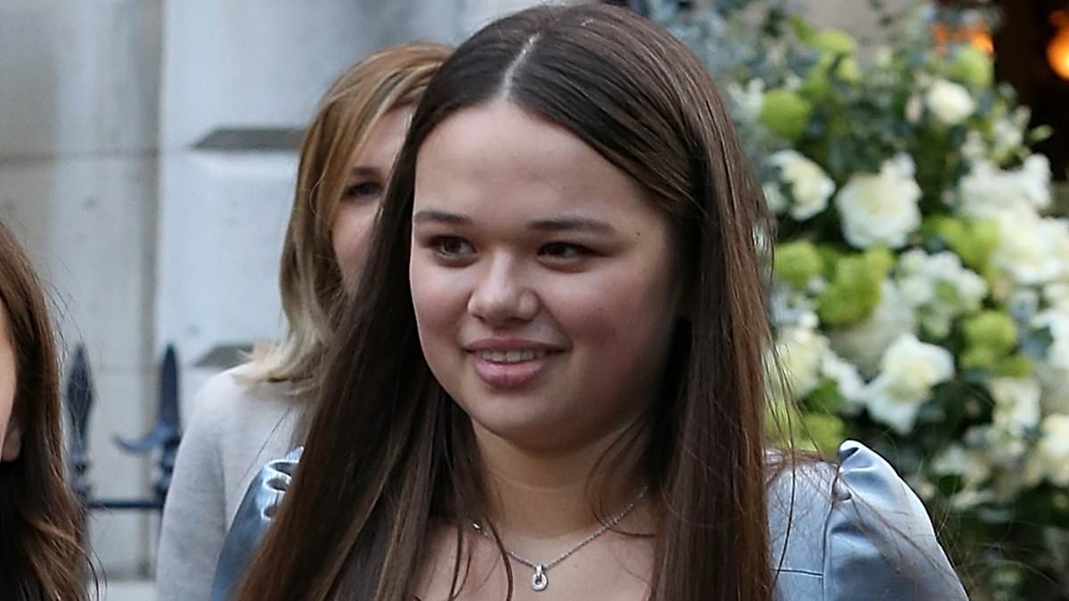 Rupert Murdoch's daughter doesn't look like this anymore! Grace Deng, 24, is all grown up at the Met Gala as she arrives with her mother Wendi, 56