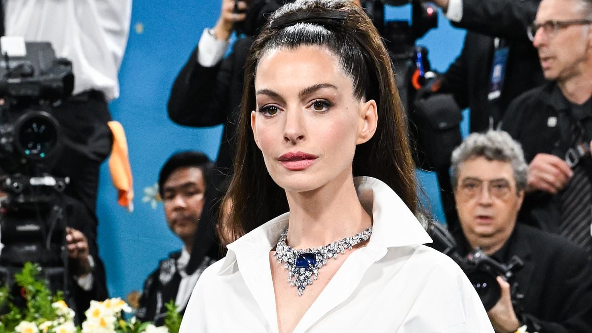 Anne Hathaway continues to fuel plastic surgery rumors with youthful 2025 Met Gala appearance