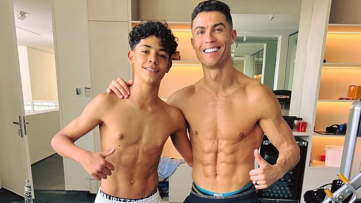 Cristiano Ronaldo's lookalike son, 14, is called up to play for Portugal - and could face England - on road to dad's dream of playing in the same team