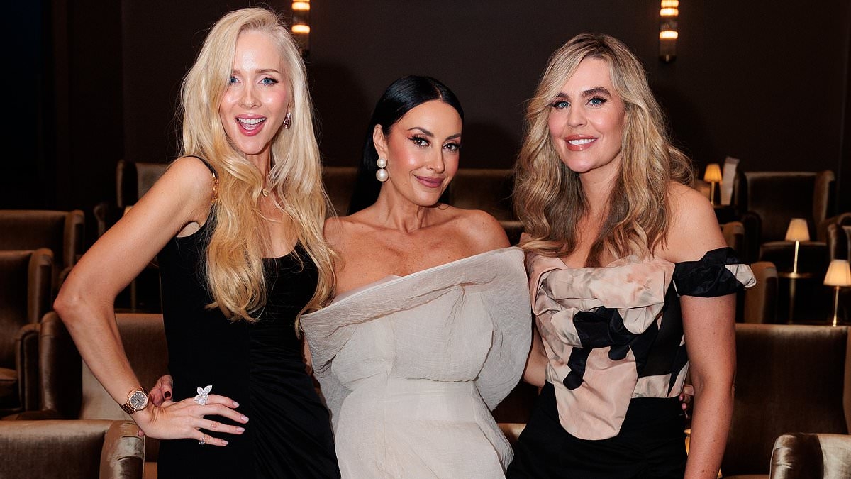 Real Housewives of Sydney's Kate Adams,Terry Biviano and Martine Chippendale dazzle in glamorous gowns at glitzy viewing party