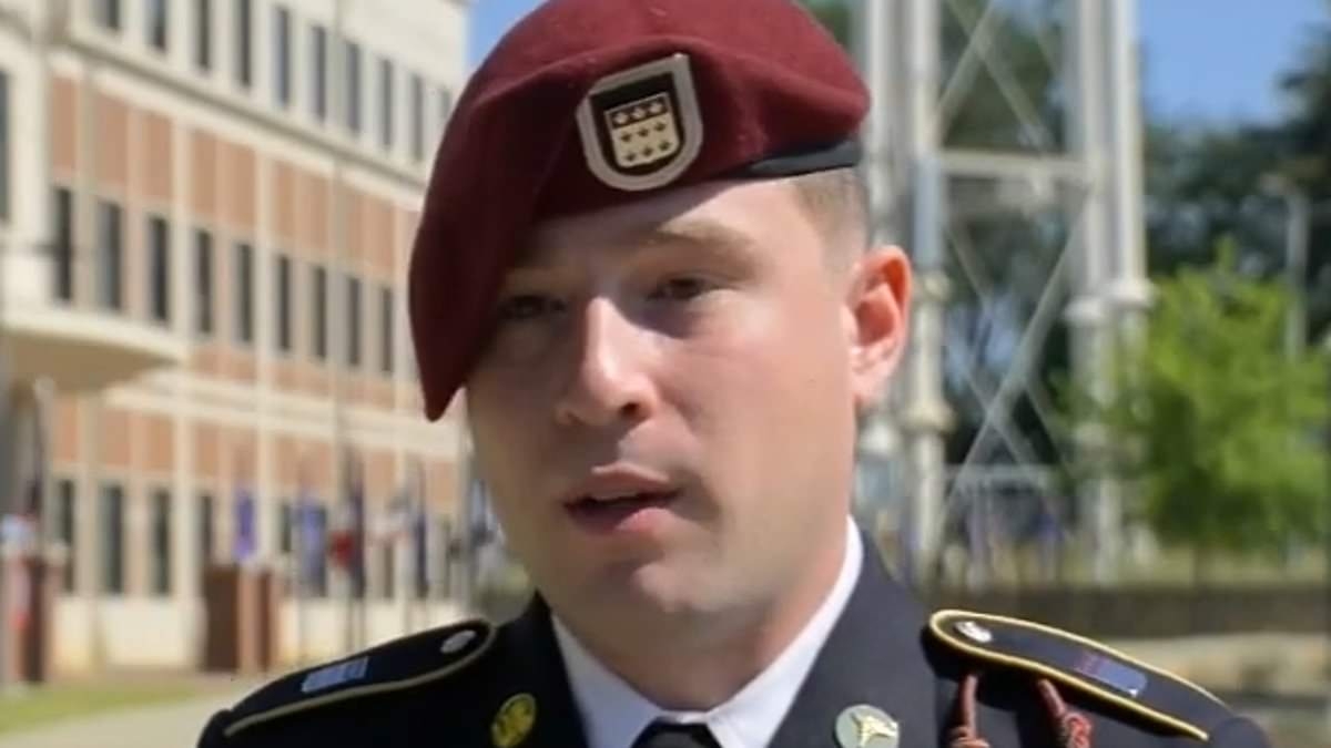 Brave paratrooper's humble four-word remark as he's honored with heroism medal for saving teenager's life