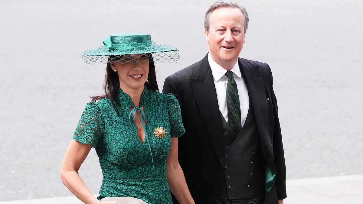 Samantha Cameron looks glamorous in her own brand's dress as she joins Victoria Starmer joins Akshata Murty at VE Day service