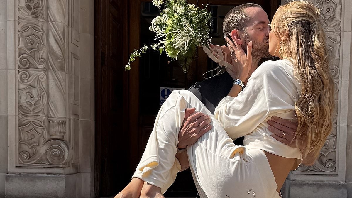 Woman is mercilessly mocked online for wearing 'tacky' Juicy Couture sweats as her wedding outfit