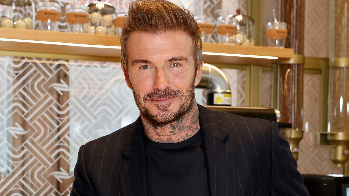 David Beckham takes his mind off family feud as he leads Nespresso launch in London - after son Brooklyn failed to attend his 50th birthday events