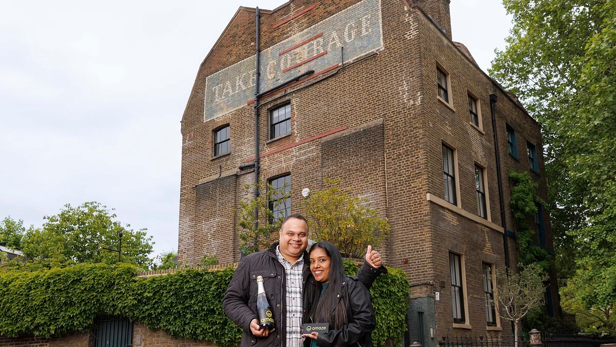 Couple expecting their first baby win £4.5million Omaze London home which has incredible views of The Shard and was once Britain's most expensive council house