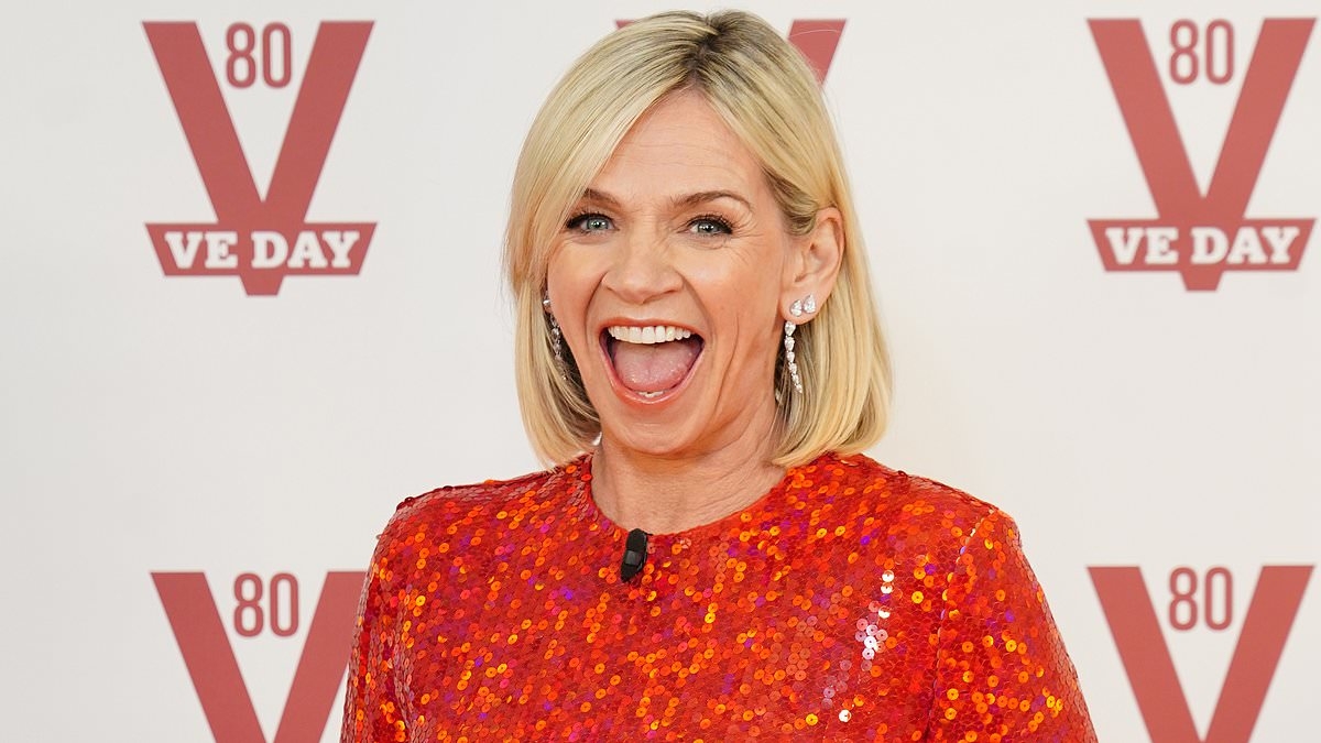 Zoe Ball looks sensational in glitzy red midi dress as she puts on a glam appearance at VE day celebrations after her return to BBC Radio 2
