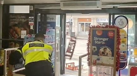 Crazy moment Tesco staff hurl metal baskets and crates at 'shoplifters' in front of terrified customers